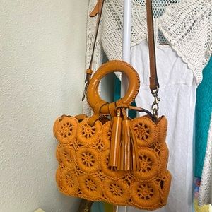 Patricia Nash - Crochet Vobbia Crossbody Bag in Sun Yellow